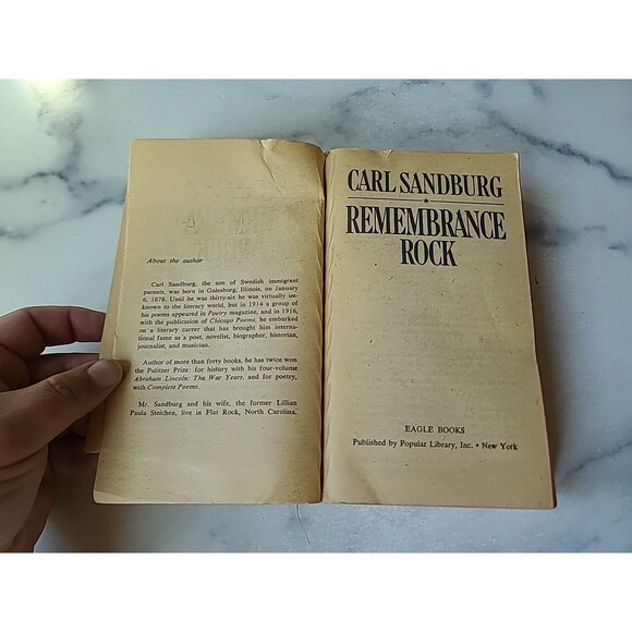 Remembrance Rock By Carl Sandburg Paperback - Picture 3 of 10